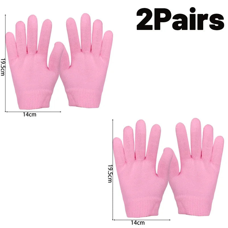 Reusable Moisturizing Mask Socks Exfoliating Anti Crack Silicone Protective Gloves Dry Dead Skin Remover Hand Foot Care Tools