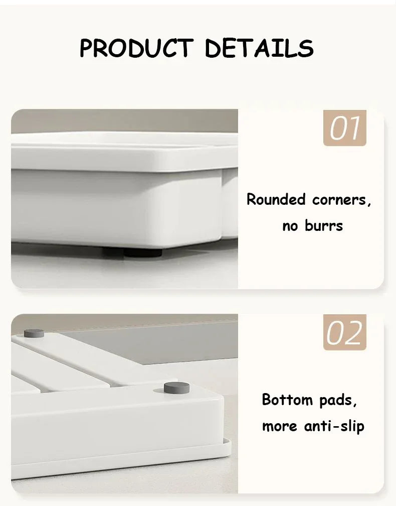 Drawer Kitchen Organizer Silverware Utensil Tray for Flatware Cutlery Holder White Separate Storage Cutlery Kitchen Organiser