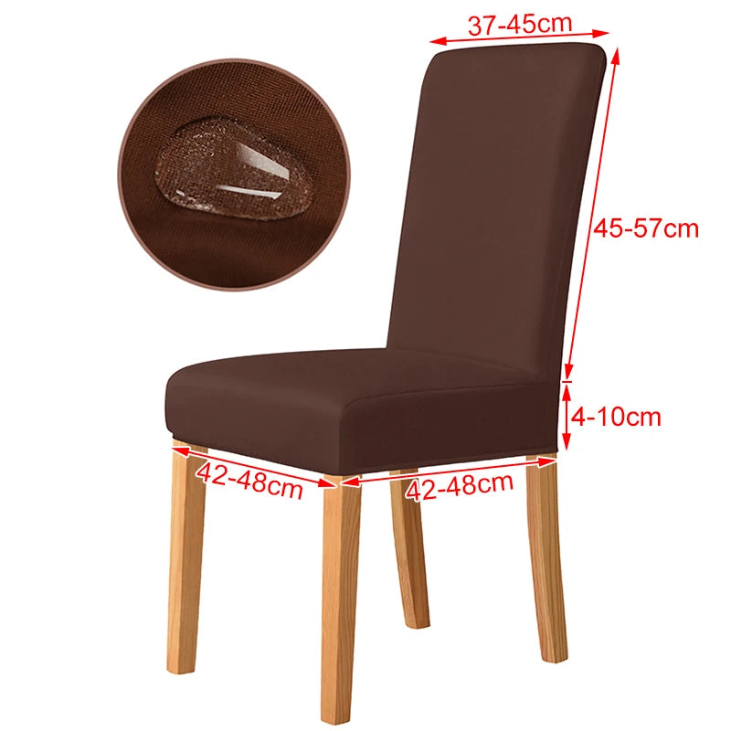 Real Waterproof Fabric Chair Cover Stretch Seat Chair Covers Ventilate Bar Chair Slipcover Universal Size Chair Cover For Room