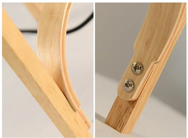 Modern Simple Wood Floor Lamp for Living Room Bedroom Study Indoor Lighting Decoration Standing Lamp