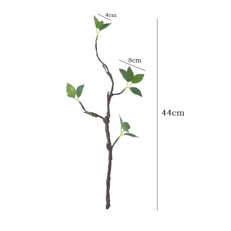 44CM Artificial Green Plants Withered Branches Home Decorations Green Leaves Withered Vines Flower Arrangements Decoration