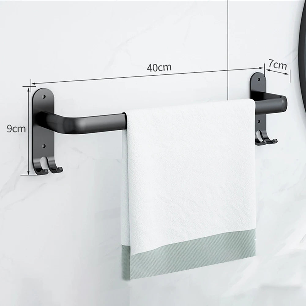 Bathroom Towel Rack 3 Layers No Drill Towel Holder Shower Rack Aluminum alloy Storage Shelf Bathroom Accessories