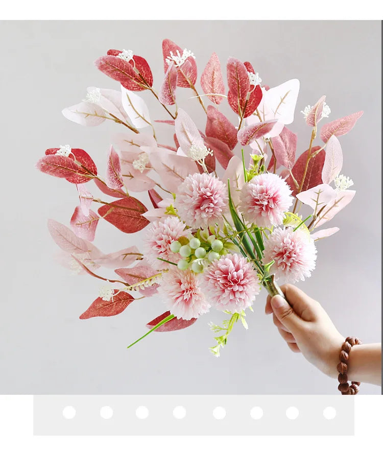Artificial Flowers Peony Fake Flowers Hydrangea Crafts for DIY Home Bridal Wedding Party Festiva Decoration