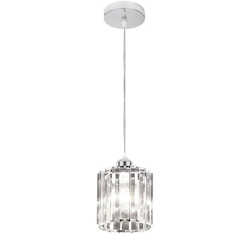 Modern American Minimalist Style Living Room Dining Room Bar Counter Bedroom Study Corridor 110V Chrome Iron Crystal Chandelier