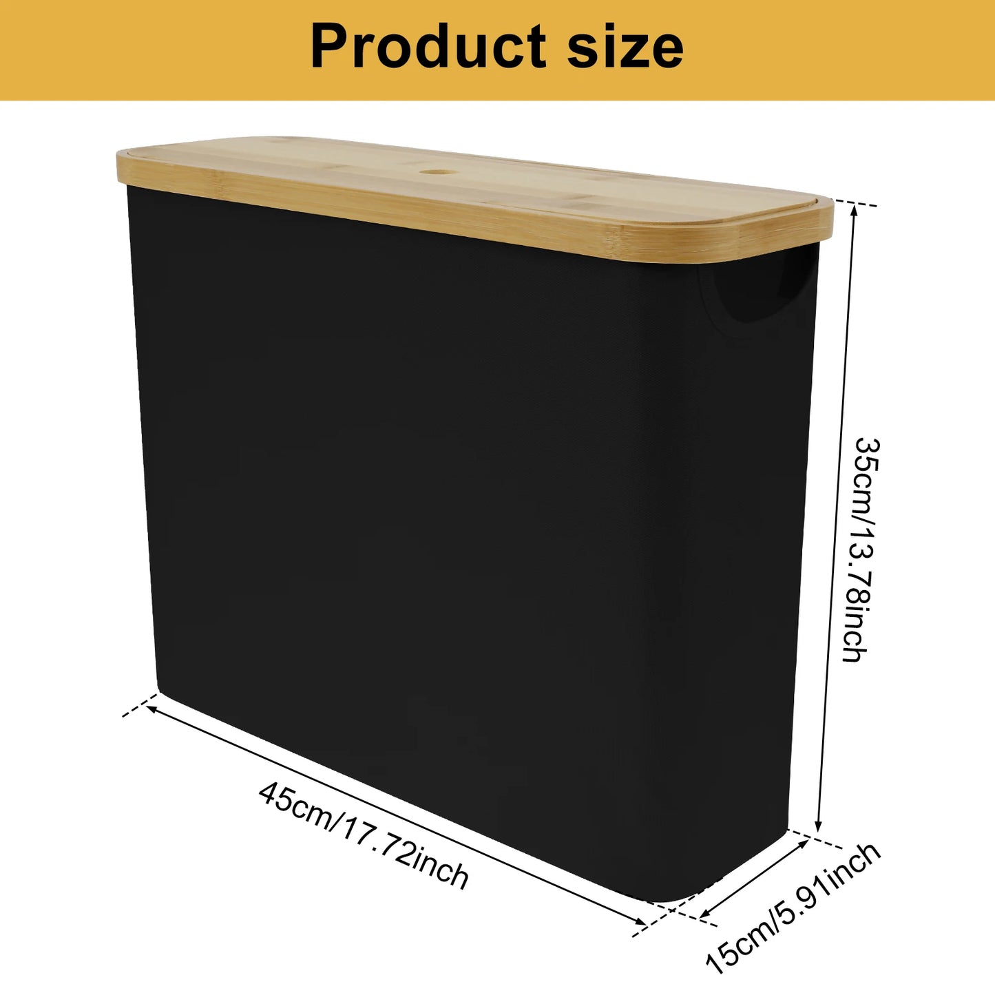 Bathroom Toilet Paper Basket Foldable Large Capacity Toilet Rolls Paper Storage Basket with Wooden Lid for Bathroom Organizer