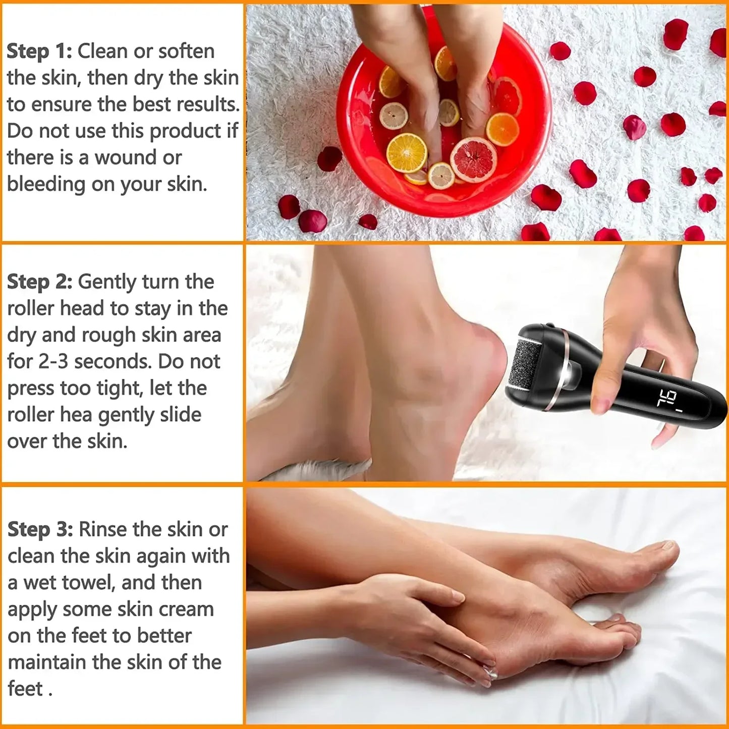 Electric Foot File Callus Remover Machine Rechargeable Foot Grinder Pedicure Machine Pedicure Device Foot Care Tools Feet
