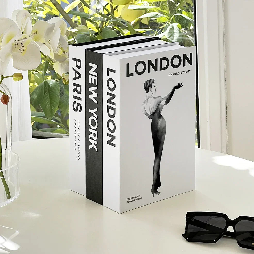 Modern Simulation Books Decorations for Home Luxury Coffee Table Ornaments Living Room Study Soft Fake Book Decorations Gifts