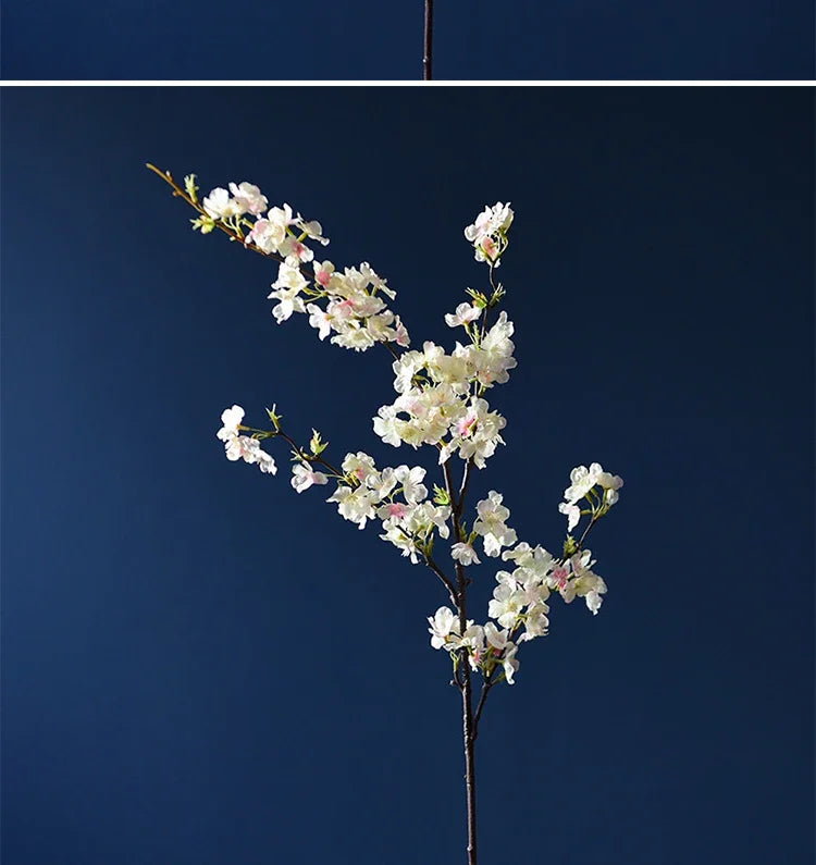 Artificial Cherry Blossom Branches, Silk, Pink, White, Fake Plant, Living Room, Home, Wedding Arch, DIY Decorative Floral, 109cm