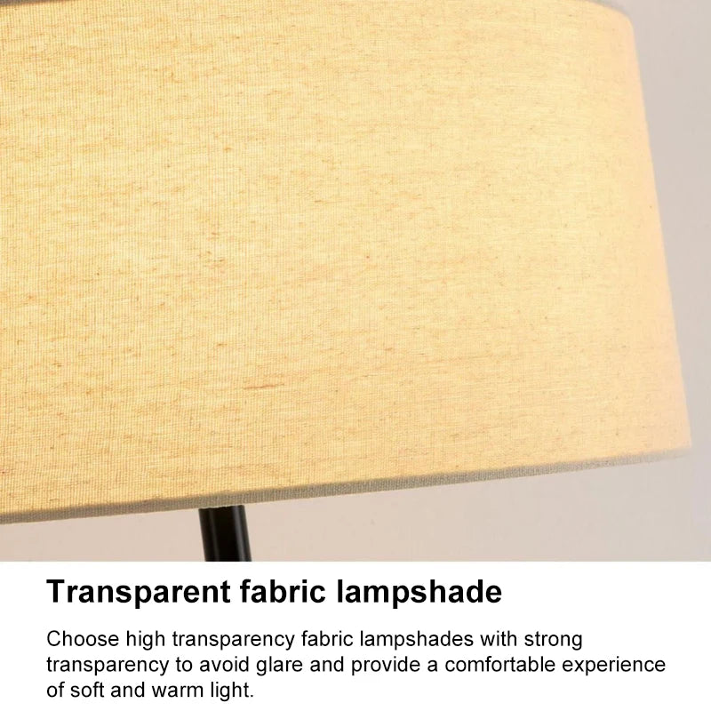 Modern Luxury Floor Lamp For Living room Sofa side Fabric lampshade Bedroom Bedhead Study decoration Standing lamp
