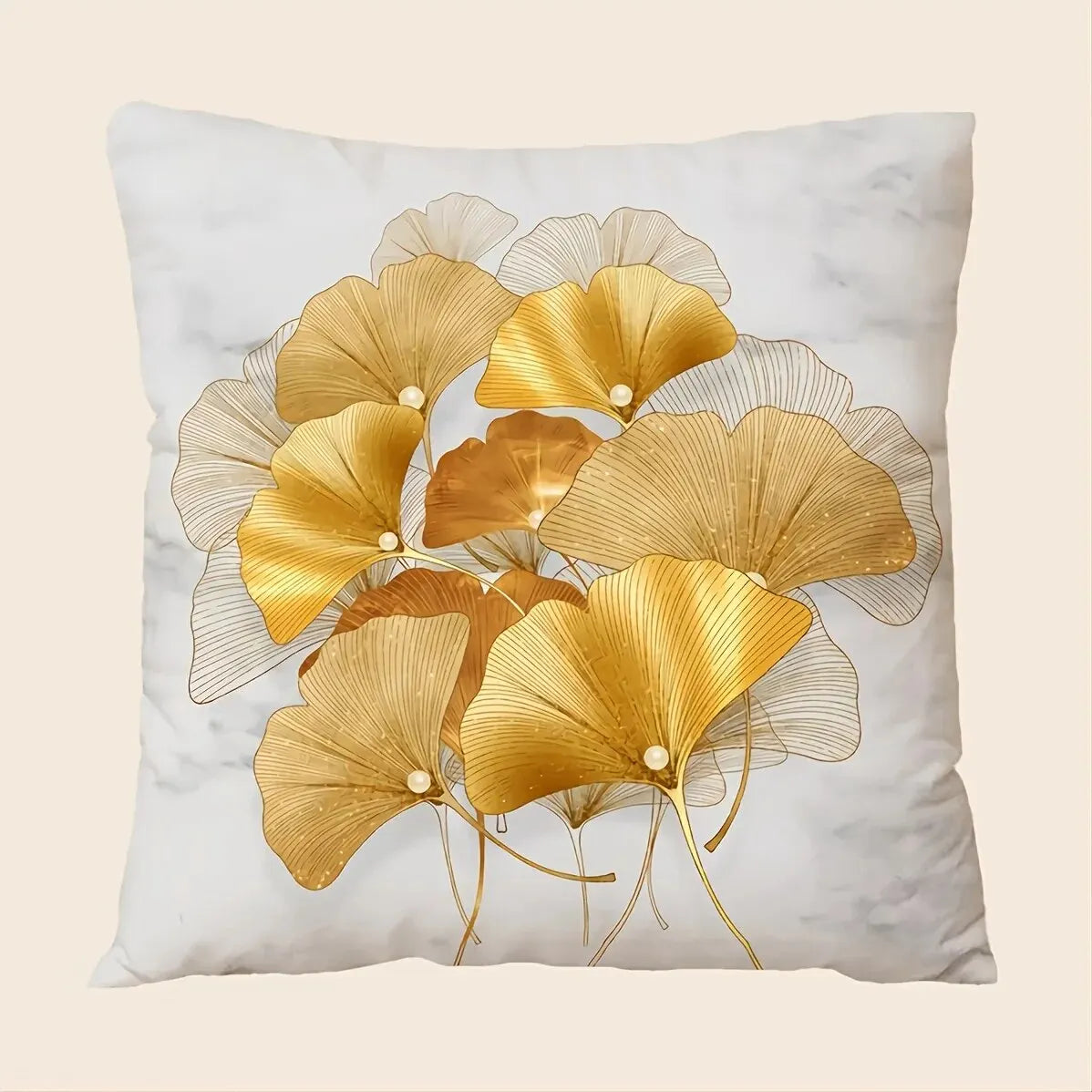1pc Ginkgo Leaves Printed Pillowcase - Soft and Cozy Plush Design ForComfortable Sleep