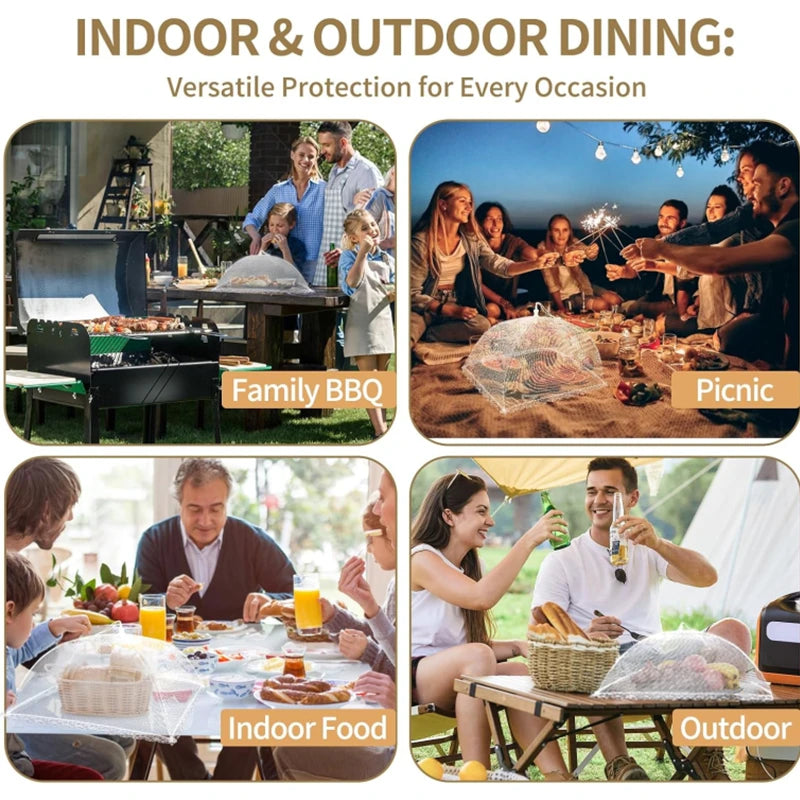 Newest Food Covers Mesh Foldable Kitchen Anti Fly Mosquito Tent Dome Net Umbrella Picnic Protect Dish Cover Kitchen Accessories