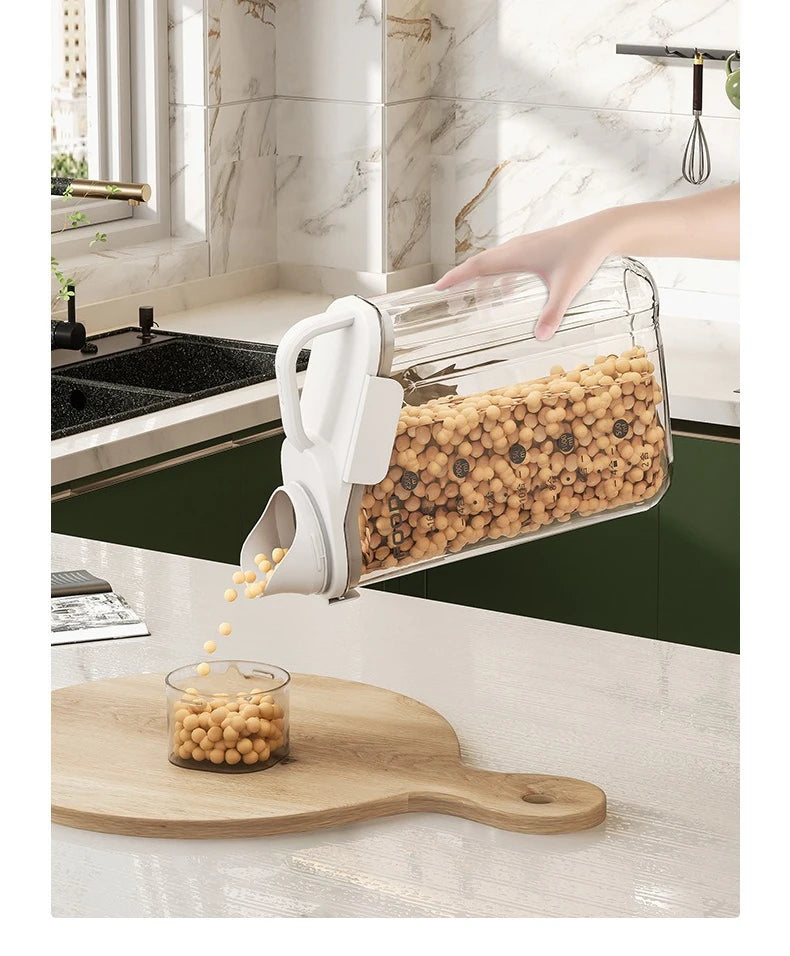 Cereal Containers Storage Compact Clear Dry Food Storage Containers with Pouring Spout Measuring Cup
