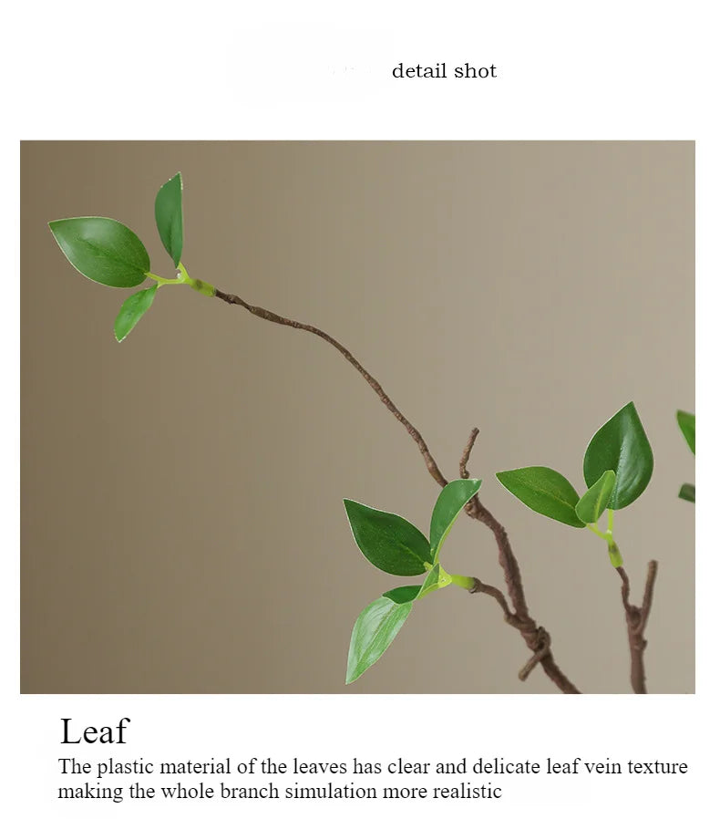 44CM Artificial Green Plants Withered Branches Home Decorations Green Leaves Withered Vines Flower Arrangements Decoration