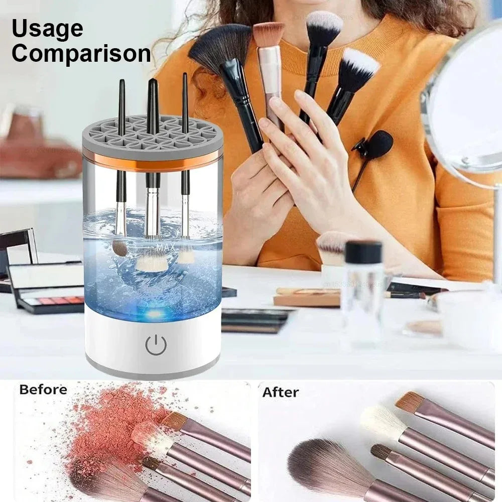Makeup Brush Electric Cleaner Automatic Makeup Brush Cleaner USB Portable Cosmetic Makeup Brush Washing Machine Rotary Cleaning