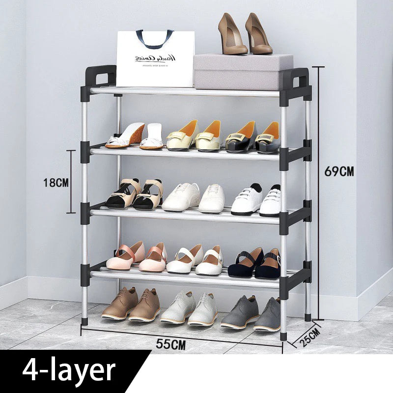 3-8Floor Simple Shoe Rack Multi Layer Dustproof Household Doorstep Shoe Cabinet Storage Space Saving Assembly Of Small Shoe Rack