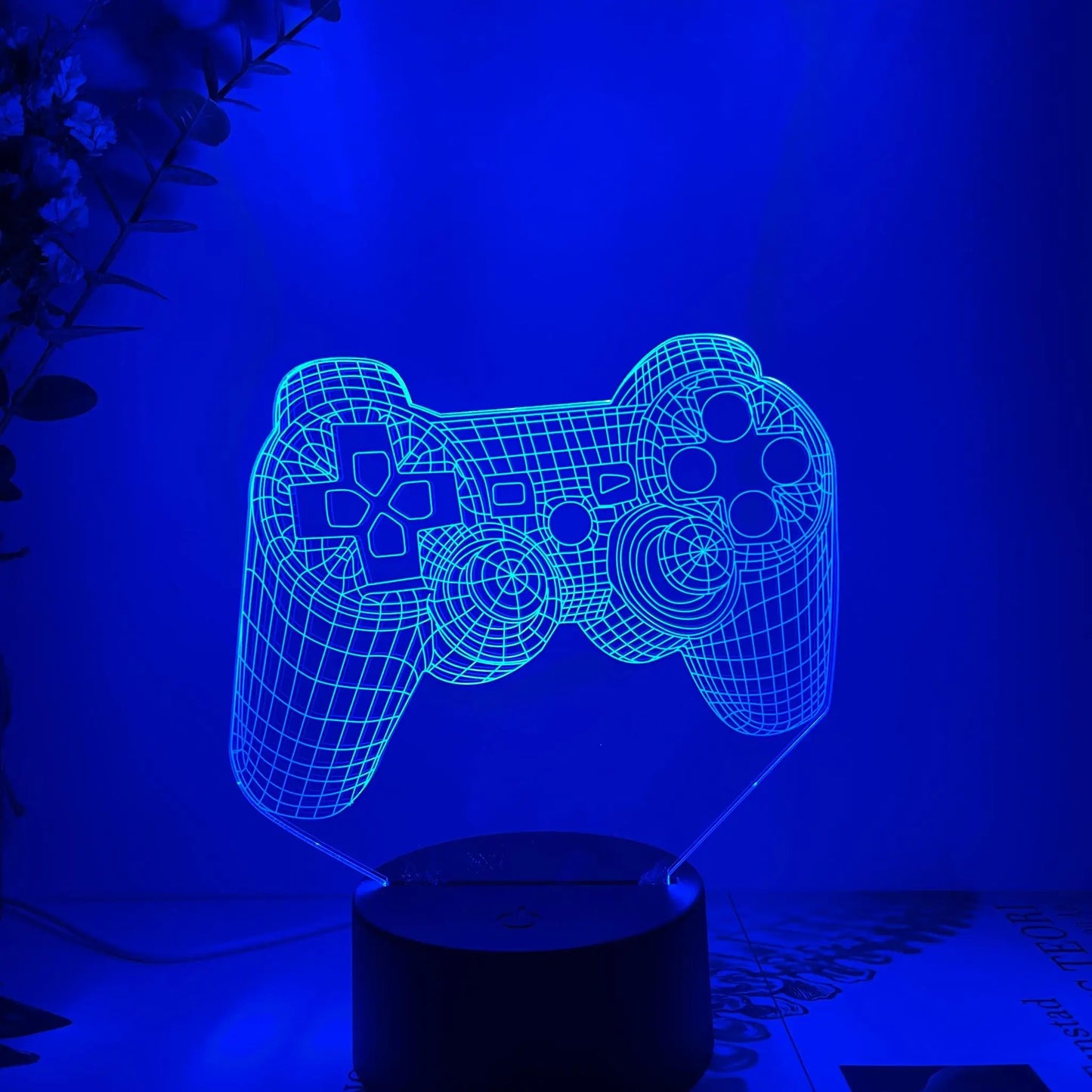 For Playstation Logo 3D Night Lamp Gaming Room Desk Setup Lighting Decor on the table Game Sensor Light for Kids Bedside Gift