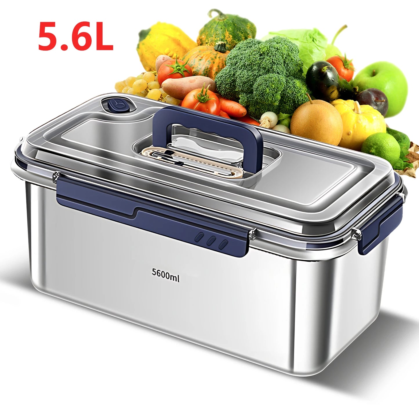 Food Storage Containers with Lids Airtight Food Grade 316 Stainless Steel Large Capacity Leakproof Kitchen Storage Container