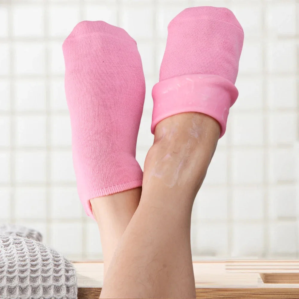 Reusable Moisturizing Mask Socks Exfoliating Anti Crack Silicone Protective Gloves Dry Dead Skin Remover Hand Foot Care Tools