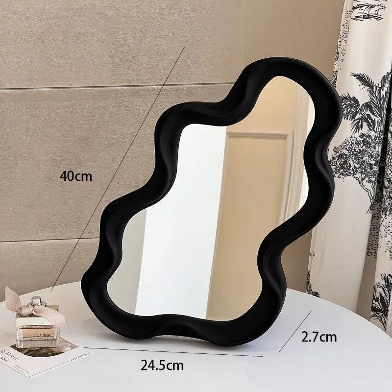 Lazzy House Wall Mirror for Bedroom Bathroom Kawaii Makeup Mirror House Decoration Living Room Decoration Home Decor