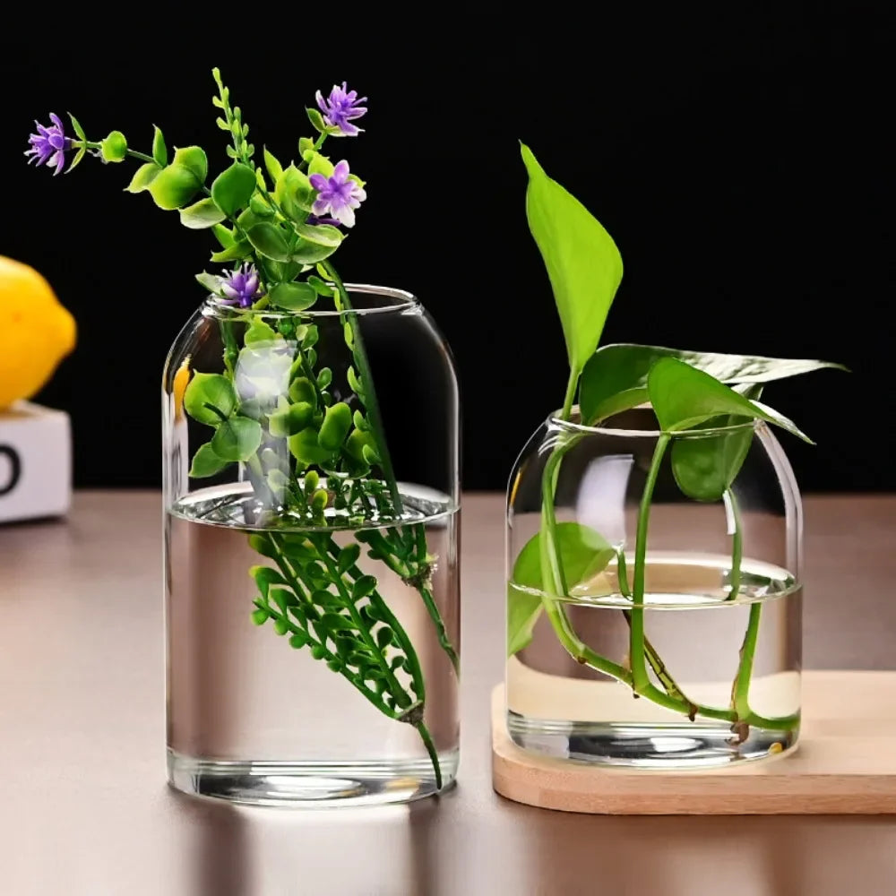 Creative Hydroponic Plant Glass Simple Modern Bottle Flower Vase for Centerpieces Desktop Home Dining Wedding Modern Wedding