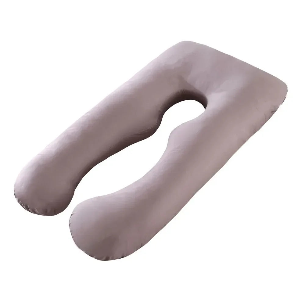Pillow for Pregnant Women Four Seasons Universal Solid Color U-shaped Cushion Waist Support Nursing Mother Long Body Pillow