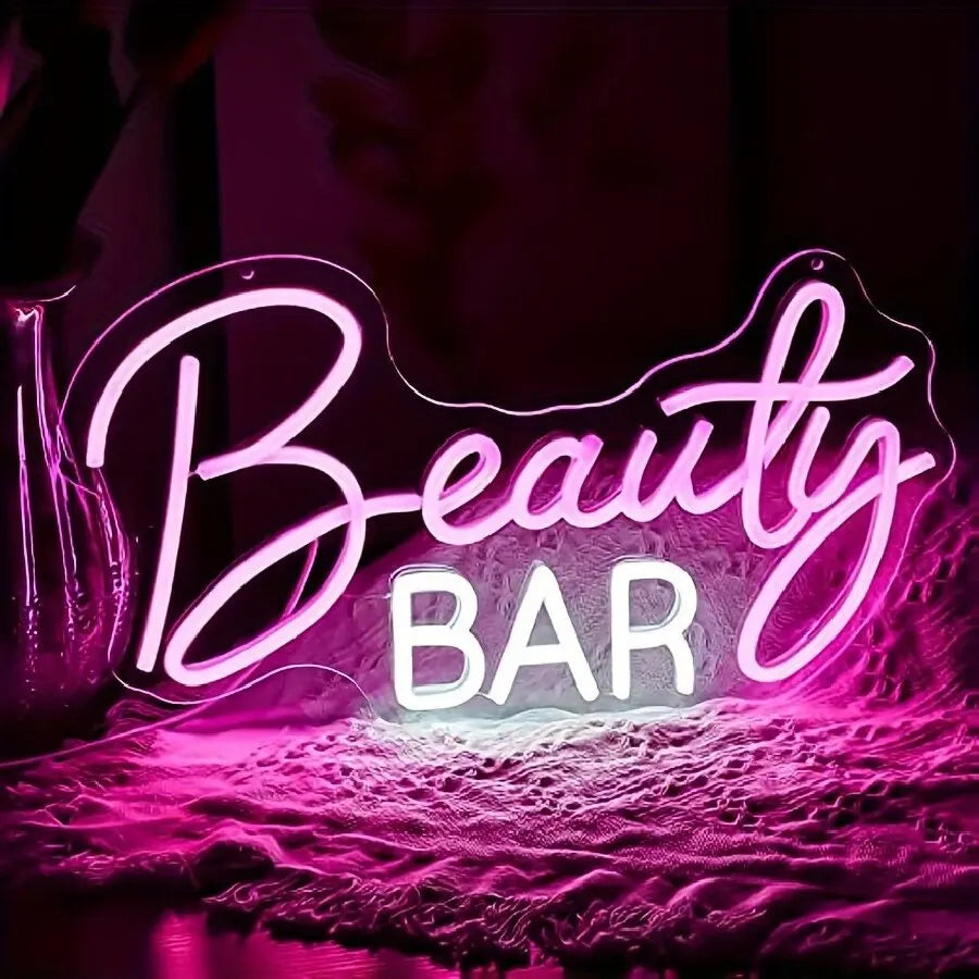 Neon Sign Eyelashes Light Pink Glow LED Sign USB Powered for Lash Room Decor Girls Make up Beauty Bar Decor Home Wall Decor