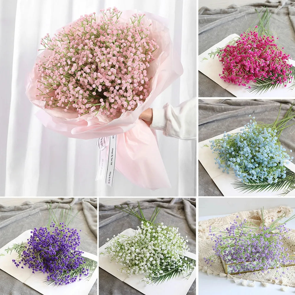 1 Bouquet Artificial Flowers 64cm White Purple Pink Red Blue Silk Fake Plants For Home Decoration Festive Weddings Arrangement