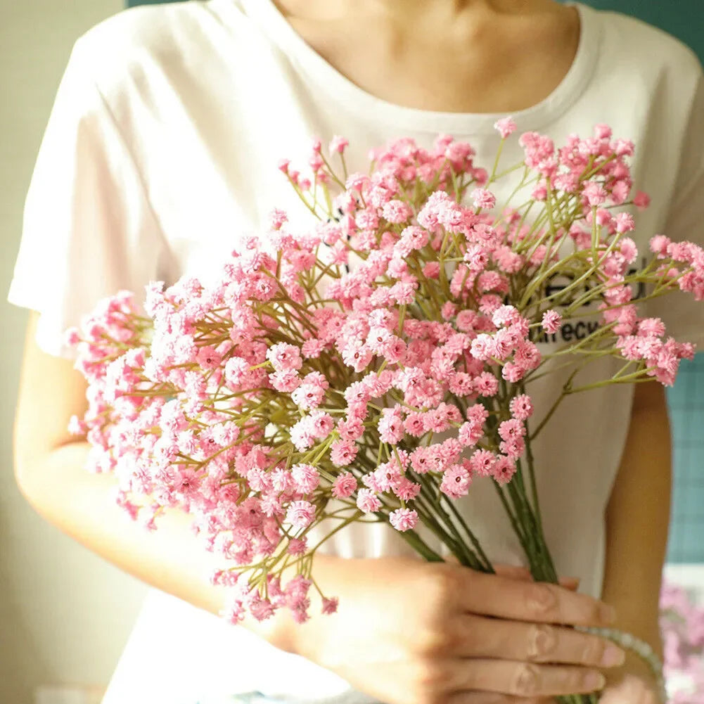 1 Bunch Artificial Fake Silk Gypsophila Flowers Wedding Bouquet Home Decoration Simulation Gypsophila Flower Home Garden decor