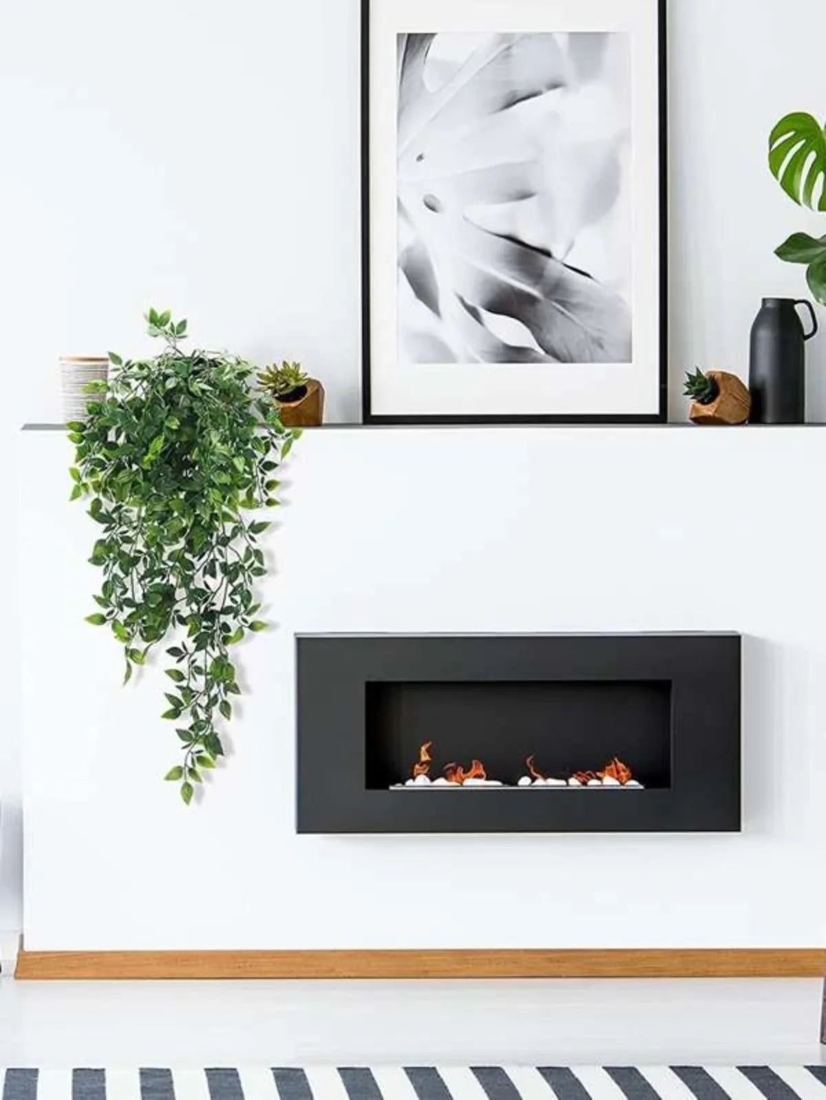 Artificial Hanging Plants 34in Fake Ivy Vine Fake Ivy Leaves for Wall House Room Patio Indoor Outdoor Home Shelf Office Decor