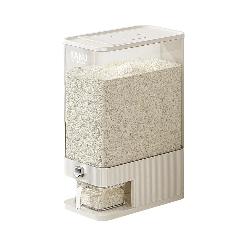 High end pressed rice bucket, insect proof, moisture-proof, sealed, household food grade rice box, flour storage rice jar