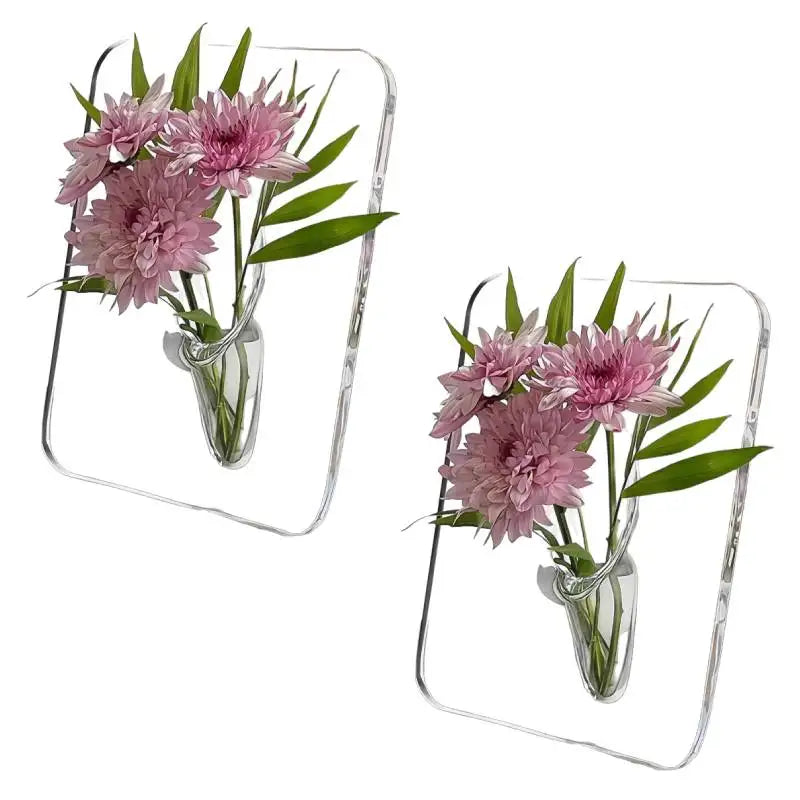 Acrylic Butterfly Frame Vase INS Modern Flower Vase Minimalist Clear Butterfly Vase Art Flower Holder Aesthetic Vase Home Decor