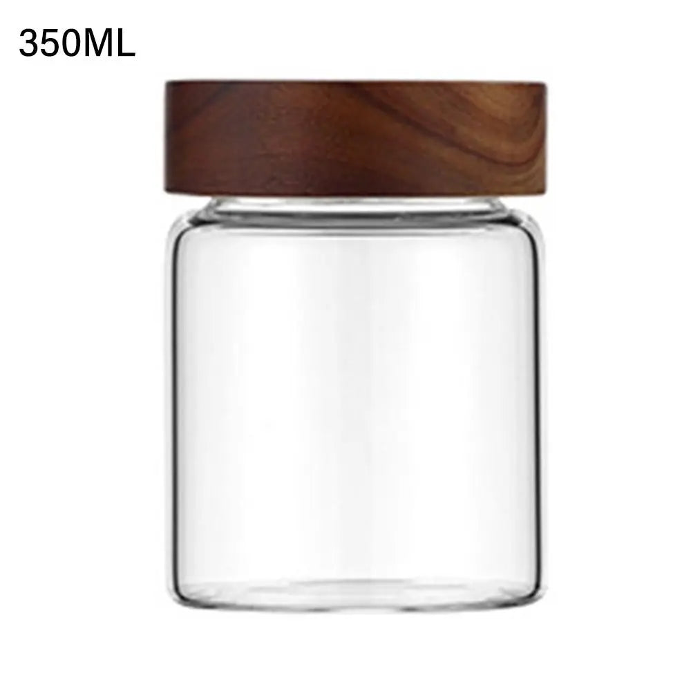 Home&Kitchen Containers Acacia Wood Miscellaneous Grain Storage Tank Split Bottle Sealed Can Storage Pots Spice Jars