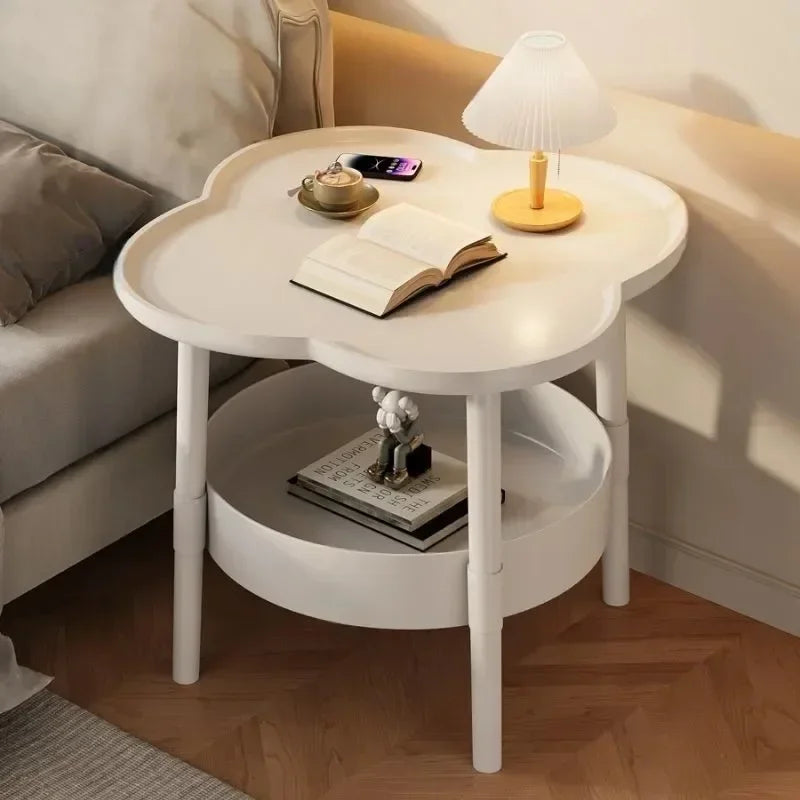 Modern Minimalist Bedside Table with Portable Storage Rack - Space Saving Design, Casual and Chic Home Decoration
