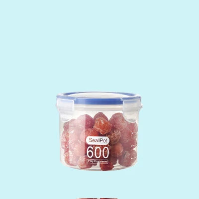 Plastic Food Storage Containers Transparent Rice Dispenser Bucket Cereals Boxes Jars for Bulk Kitchen Organizer Accessory