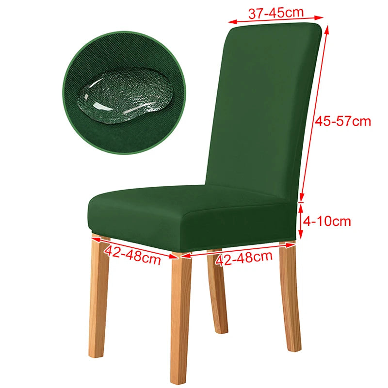 Real Waterproof Fabric Chair Cover Stretch Seat Chair Covers Ventilate Bar Chair Slipcover Universal Size Chair Cover For Room