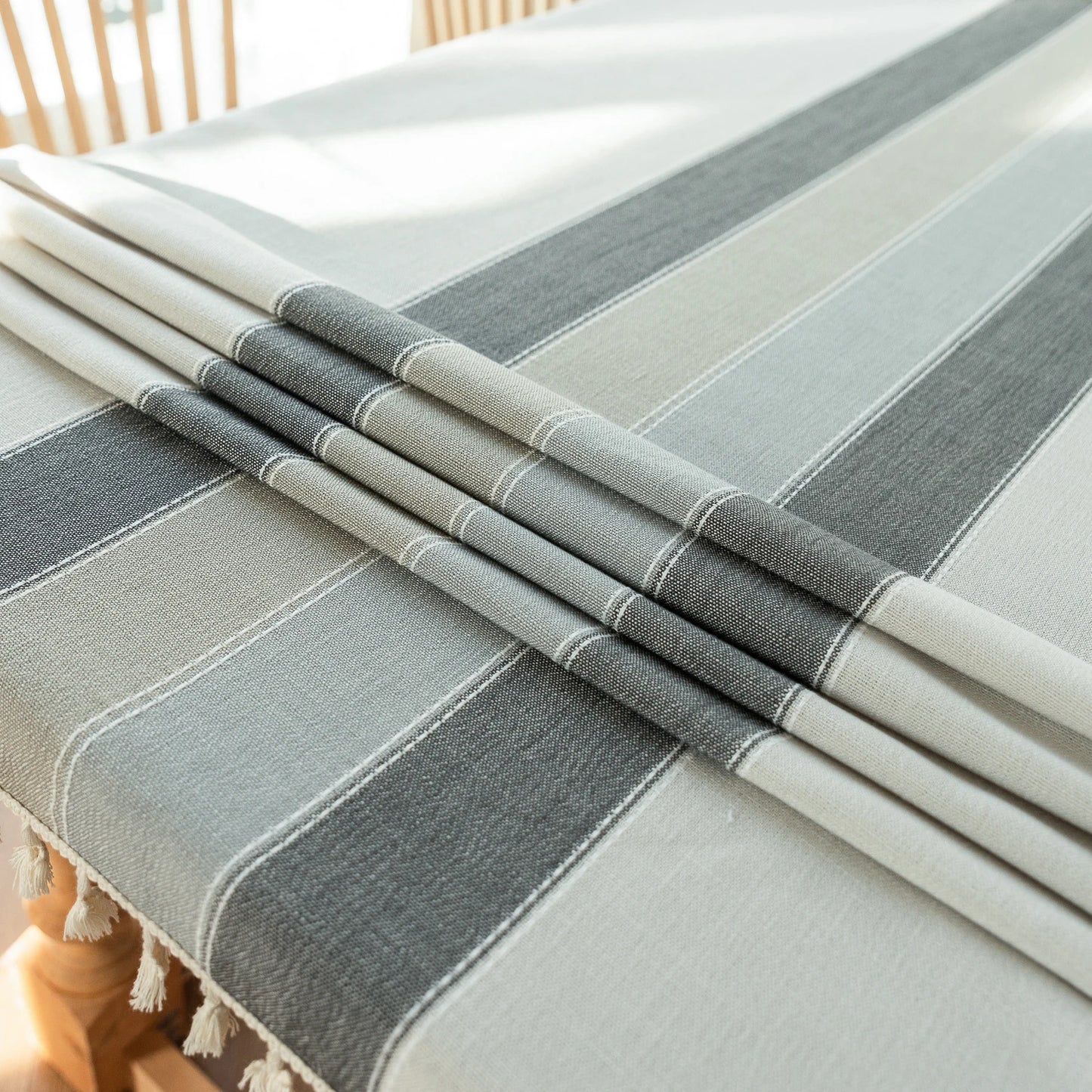 Battilo Linen Cotton Tablecloth Round Rectangular Table Cloth Waterproof Table Cover for Dining Coffee Table Kitchen Room Decor