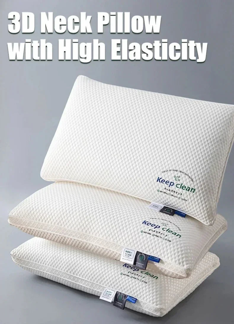 Breathable Knitted Cotton Pillow for Adults Hotel Home Use Non Collapsing Hypoallergenic White Rectangular Durable Pillow Core