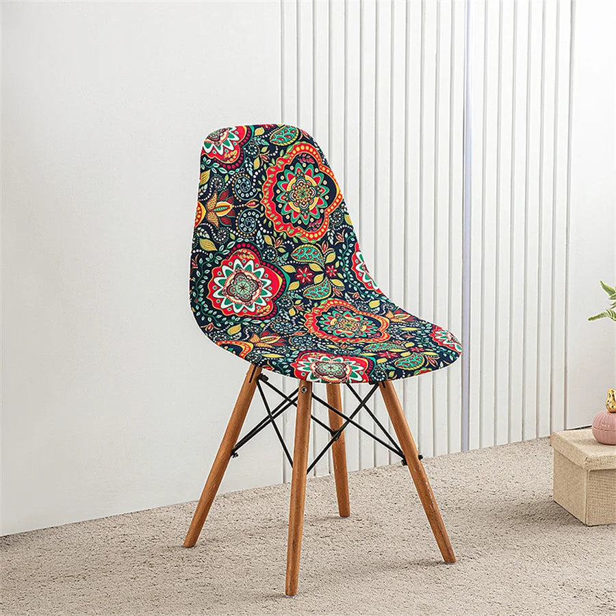 1Pc Printed Dining Table and Chair Cover Household Elastic Chair Cover Eames Chair Cover Special-Shaped Chair Cover