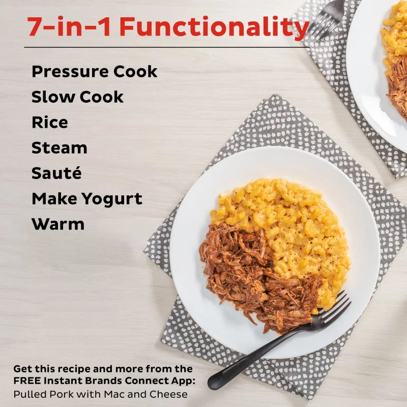 Instant Pot Duo 6-Quart 7-in-1 Electric Pressure Cooker with Easy-Release Steam Switch , Slow Cooker, Rice Cooker, Steamer
