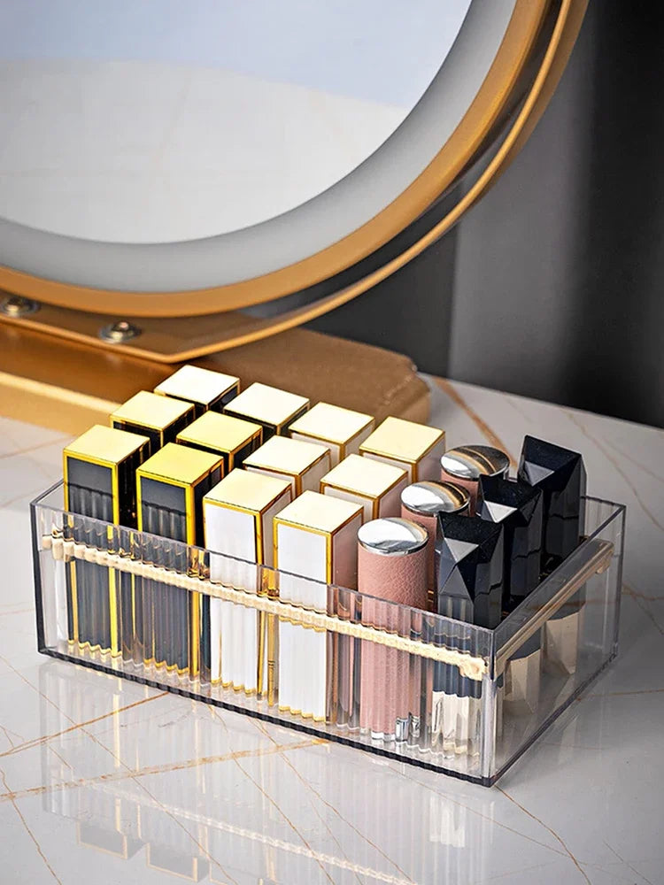 Plastic Make Up Organizer 18 Space Decoration for Dresser Countertop Storage Stand Lipstick Holder Lip Gloss Holder Organizer