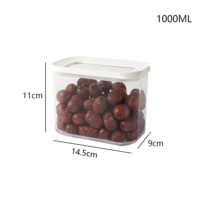 Plastic Sealed Storage Box Transparent Food Container Coffee Bean Organizer Food Storage Cereal Dispenser Kitchen Kitchen Items