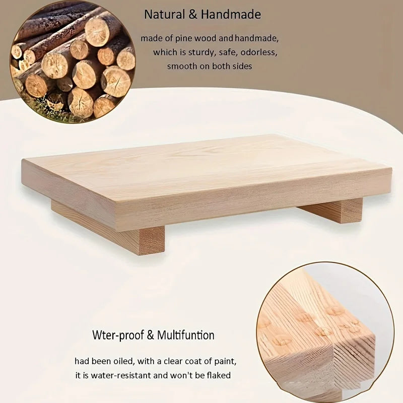 Retro Wooden Bathroom Tray Vanity Hands Soap Scented Candle Storage Holder Kitchen Seasoning Tray Home Decoration For Lr Bth etc