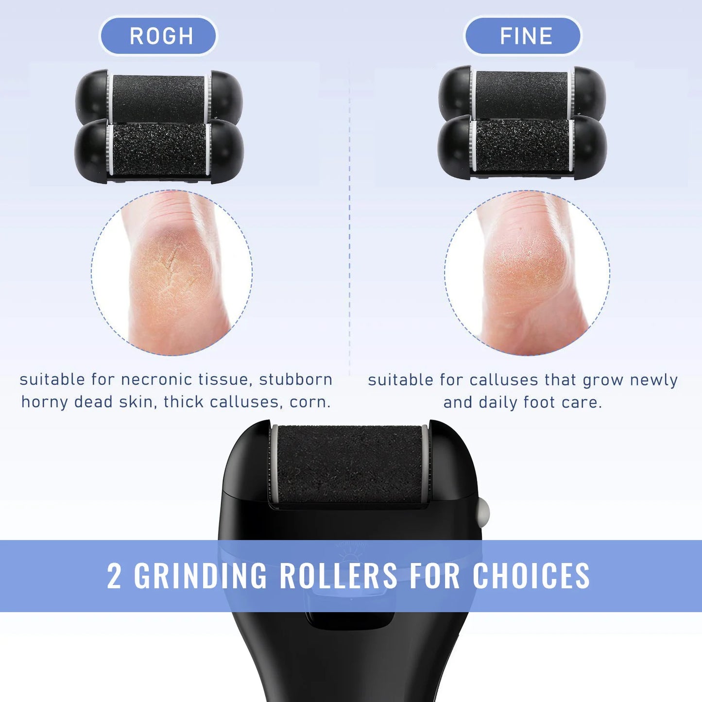 Foot care tool Skin Callus Remover Electric Grinding Pedicure Tools Foot Sandpaper File, electric foot file to remove calluses