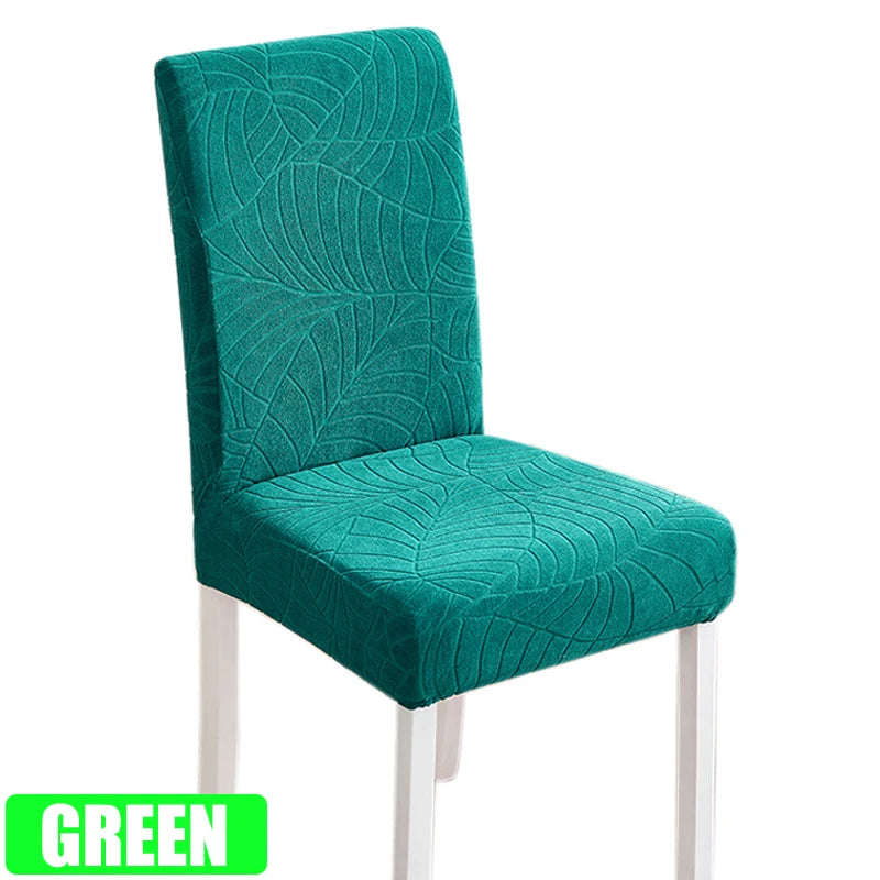 Jacquard Chair Cover for Dining Room Stretch Jacquard Dining Chair Cover Slipcover Elastic Spandex Kitchen Chair Cover