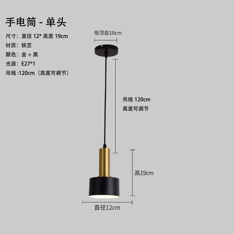 Lighting for Living Room Home Decor Nordic Simple Restaurant Three Chandeliers Luxury Modern Bedroom Bedside Long Table Bar Lamp