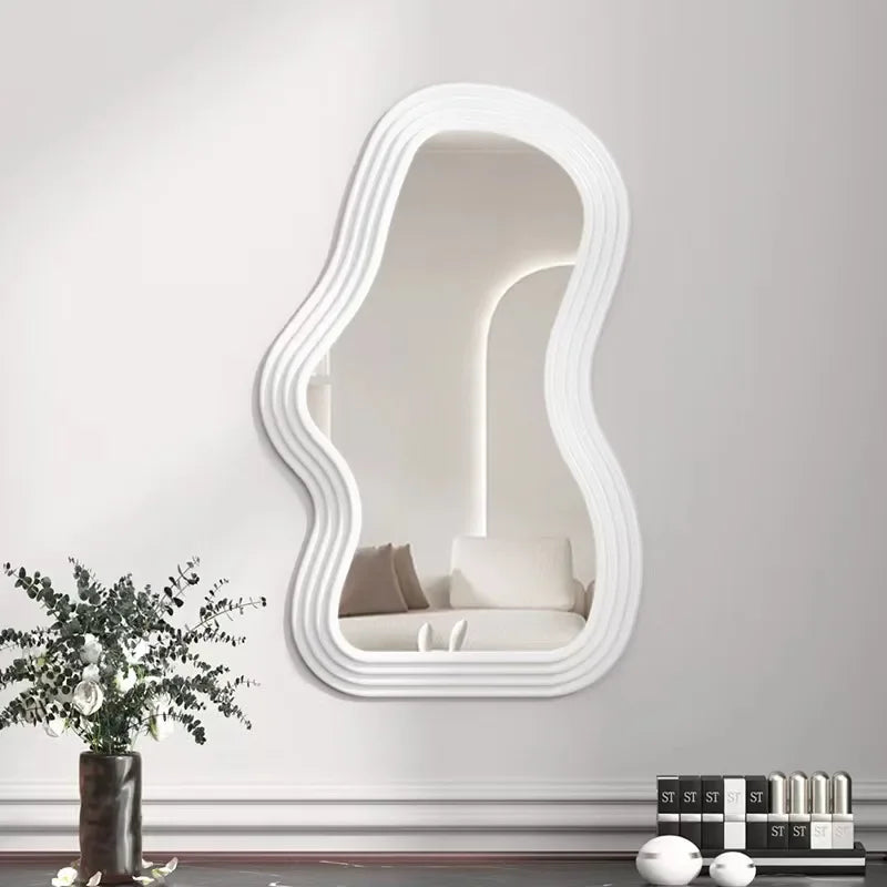 Lazzy House Wall Mirror for Bedroom Bathroom Kawaii Makeup Mirror House Decoration Living Room Decoration Home Decor