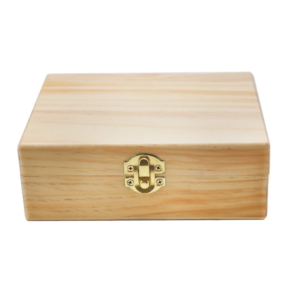 Wooden Stash Box With Rolling Tray for Smoke Accessories Bamboo Storage Container with Lock Organizer for Tobacco Herb Smoking