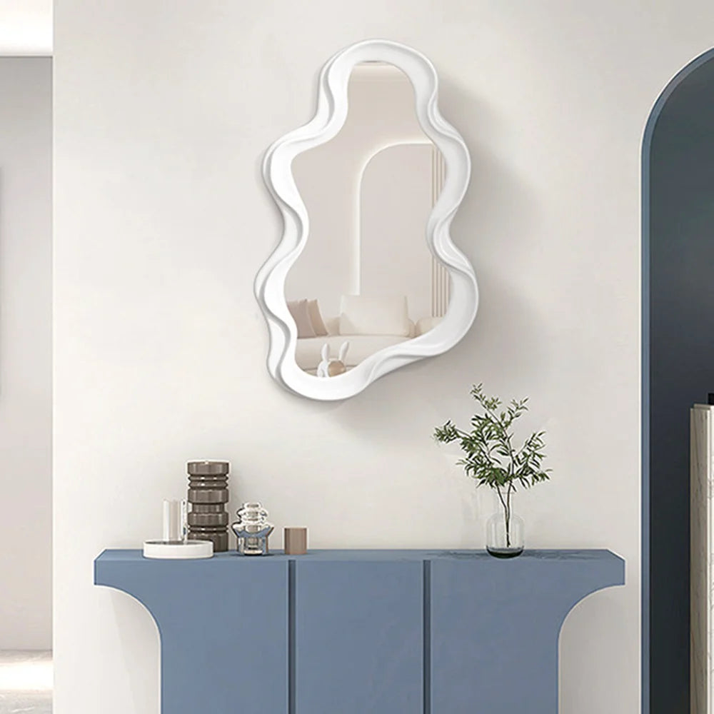 Irregular Wall Mirror For Bedroom Bathroom Kawaii Makeup Mirror House Decoration Living Room Decoration Home Decor Wholesale 1PC