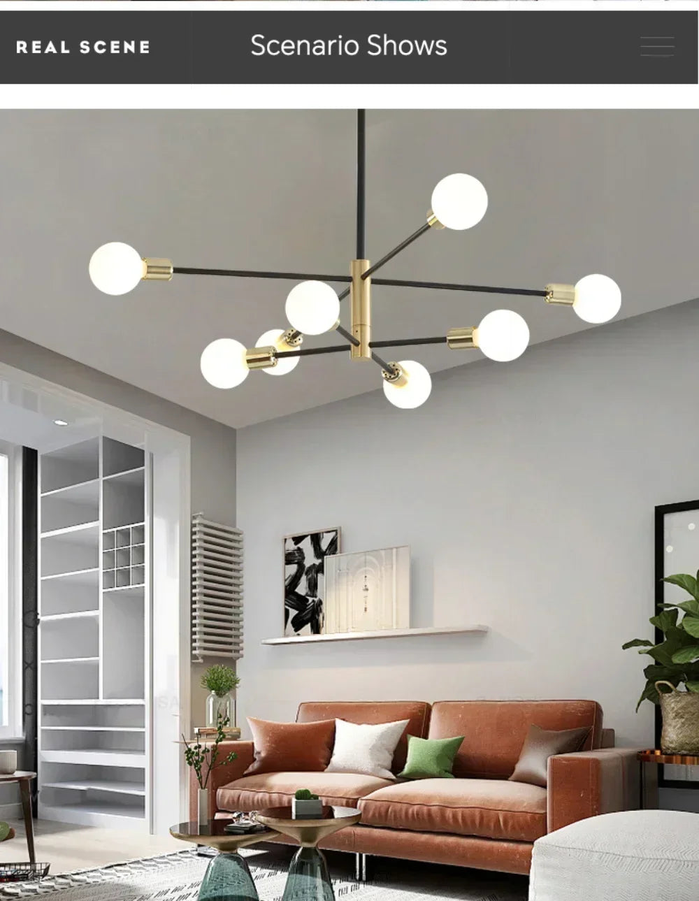 Postmodern Living Room Chandelier Dining Room Bedroom Light Luxury Nordic Lamps Simple Atmospheric Molecular Lamp Home Decor