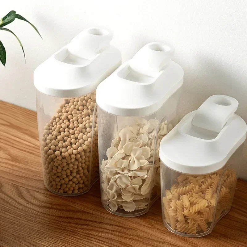 Food Storage Containers with Lids Stackable Treat Box Containers for Kitchen Pantry Organization Containers for Rice Dispenser